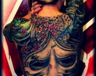 Hannya with bees back piece